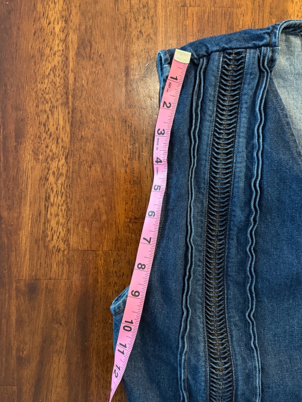 Poetic License Vintage Dark Blue Cotton Denim Vest L - Picture 9 of 10